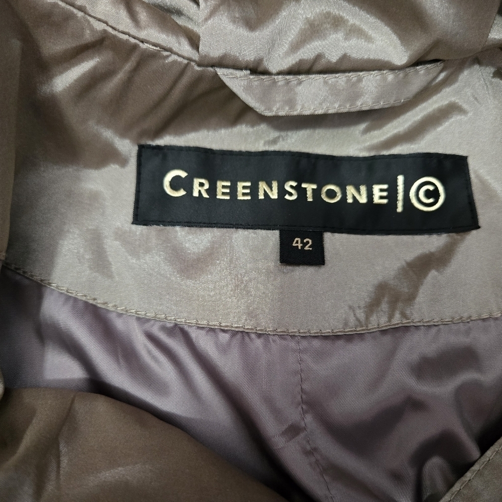 CREENSTONE NWT Metallic Tan Double-Breasted Coat. Size 42/ Med - Picture 12 of 16